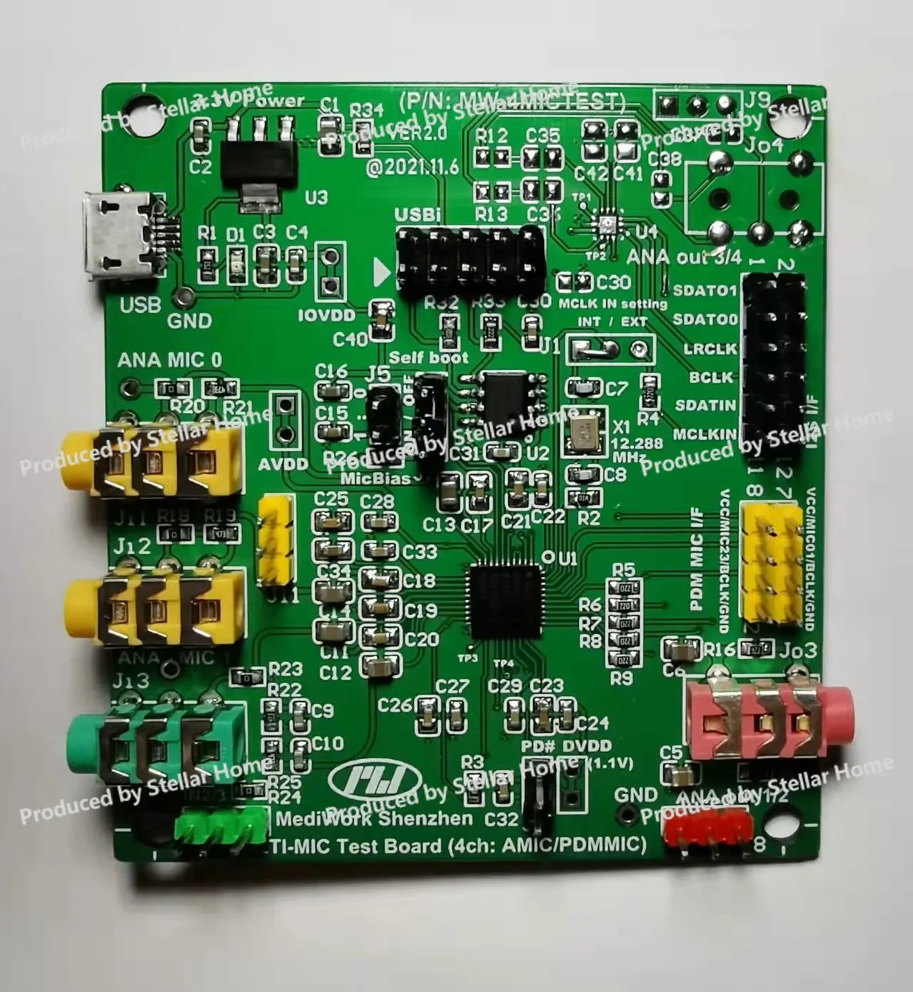 ADAU1772/1777 Development Board MIC Test Board PDM To I2S