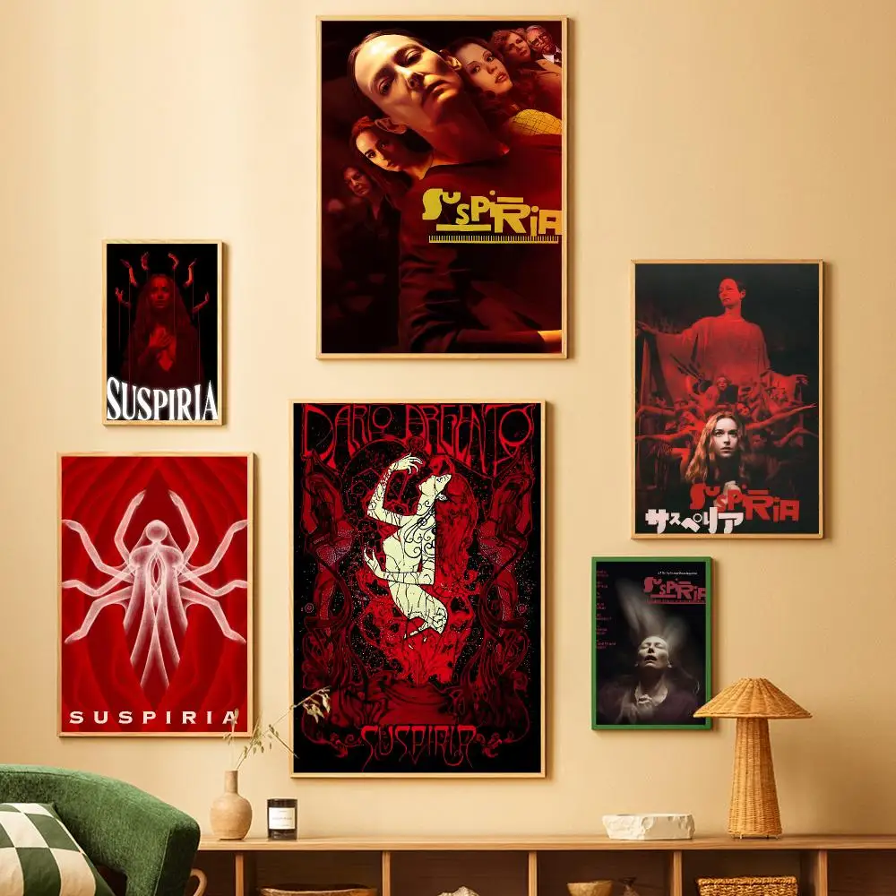 Movie Drama Suspiria Poster Aesthetic Wall Art Poster HD Waterproof Sticky Wall Decor Bedroom Dorm Bar Gift