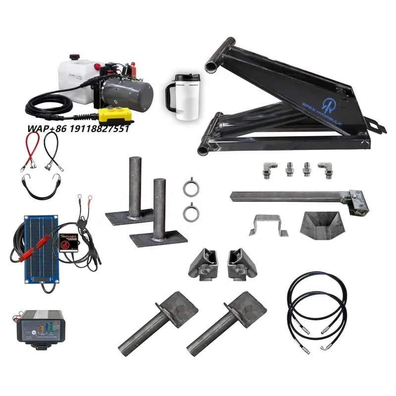 

3 Ton Hydraulic Cylinder Low Profile Dump Trailer Hydraulic Scissor Hoist Lifts and Hydraulic Hoist Kit PH516