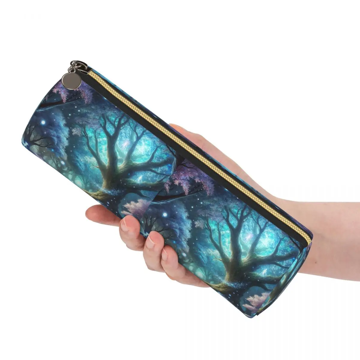 Glowing Enchanted Forest With Fairies And Magical Creatures Pencil Cases Pen Holder Cylinder Pen Box Pencil Bag for Kids School