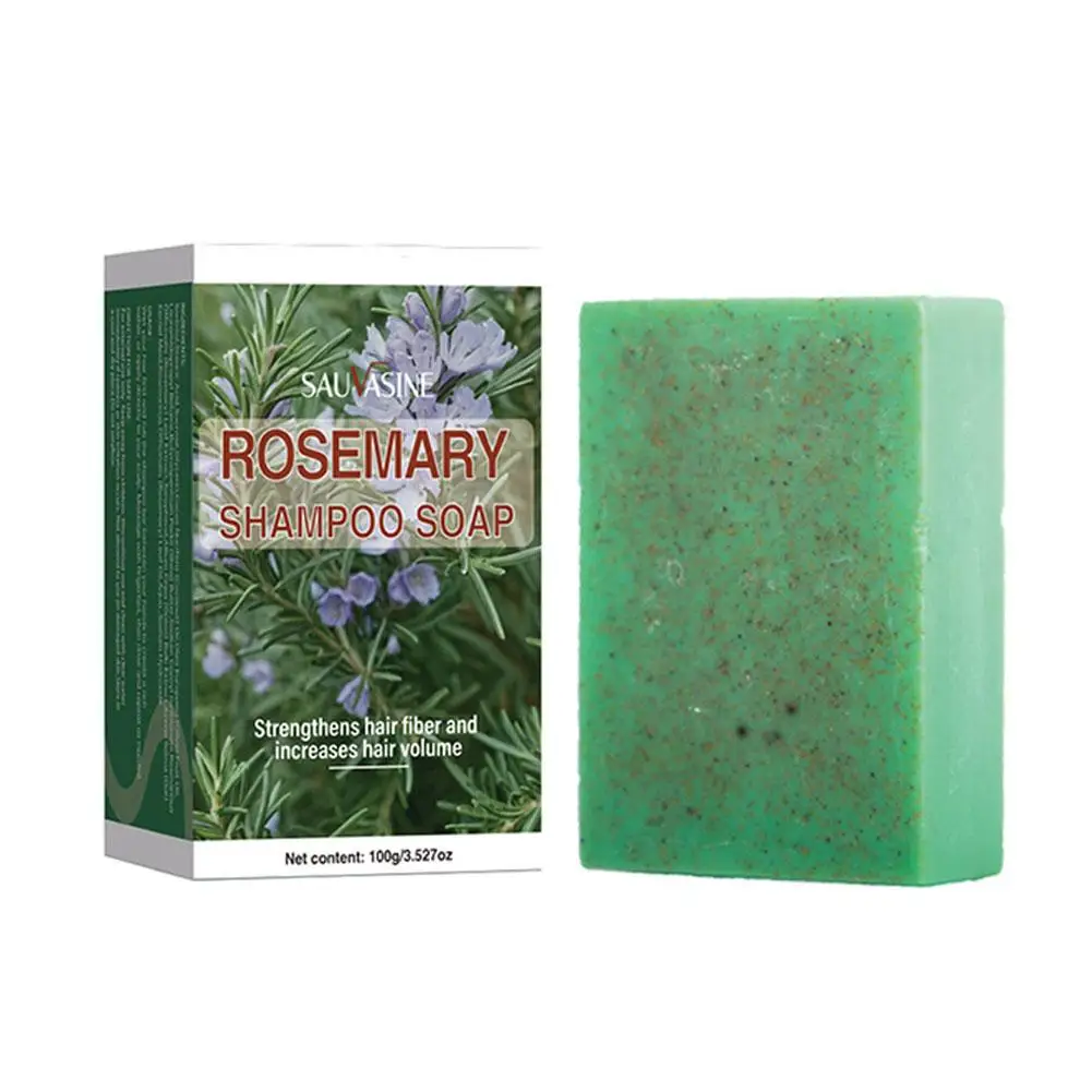 100g Rosemary Soap For Hair Growth Volumizing Smoothing Bars Strengthening Thickening Hair Care Shampoo for All Hair Types