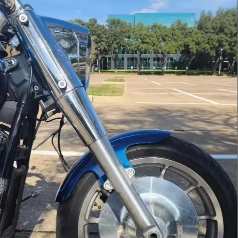 

STLF Gem Blue Fender Metal Motorcycle Short Front 18 Inch Fenders for '18-later Haley Original Softail Fat Boy Wheels