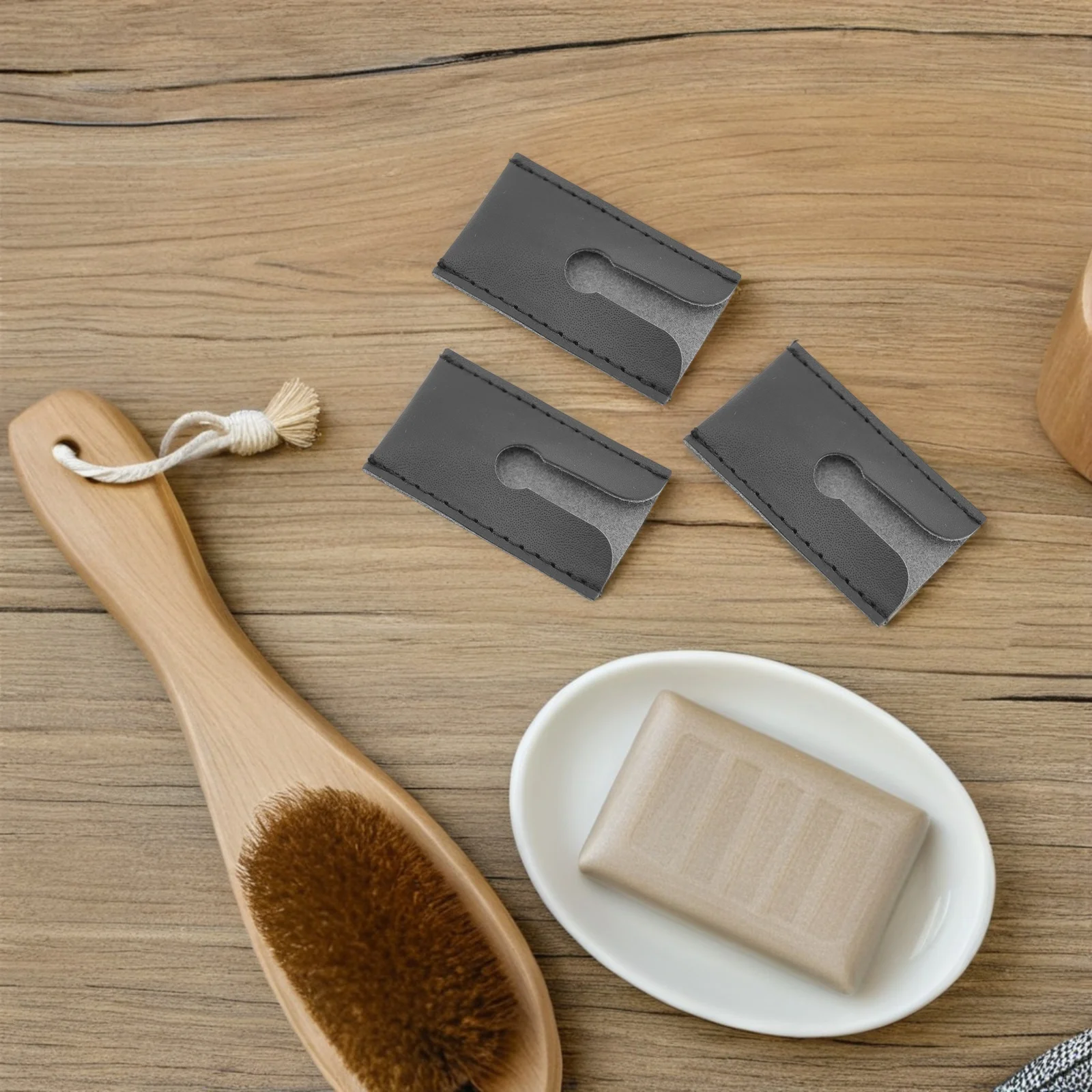 6 قطعة غطاء رأس ماكينة الحلاقة PU حافة مزدوجة فراشة سلامة حالة السفر الرجال الاستمالة الحلاقة اكسسوارات الحلاقة حقيبة سفر