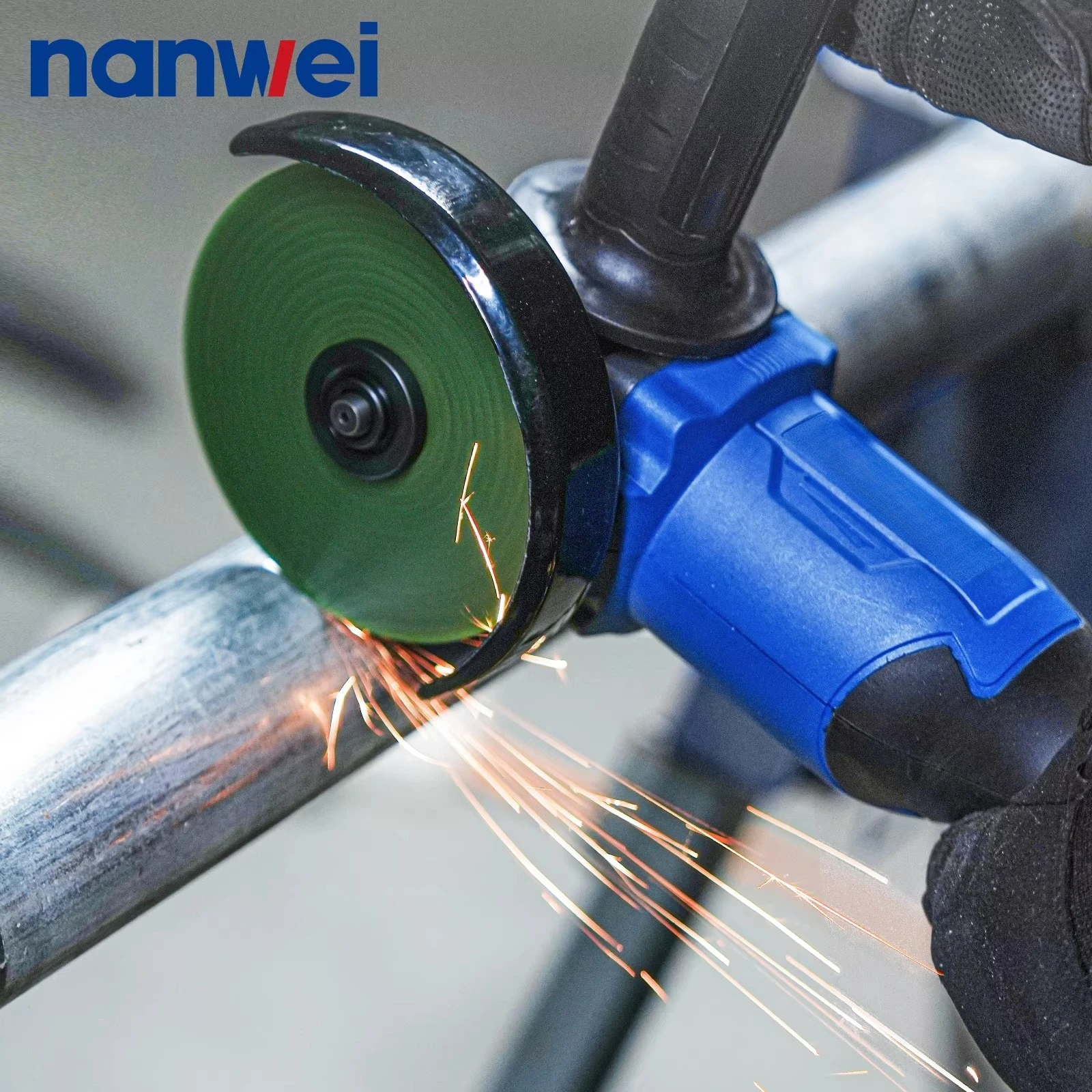 Amoladora angular NANWEI de 125 mm Velocidad ajustable 5000/7000/9800 Rpm, 20 V, motor sin escobillas