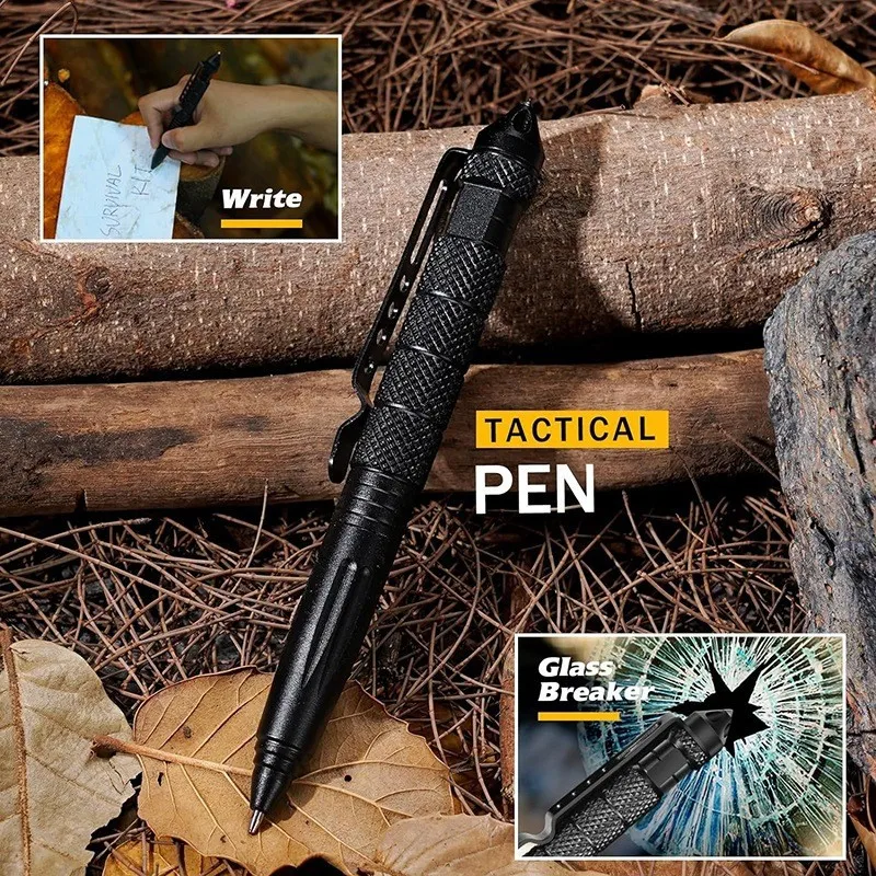 1Pcs Tool Pens Multi-functional Pen Tactical Tungsten Steel Rotating Unisex Pen Window Glass Metal Ballpoint Multifunctional