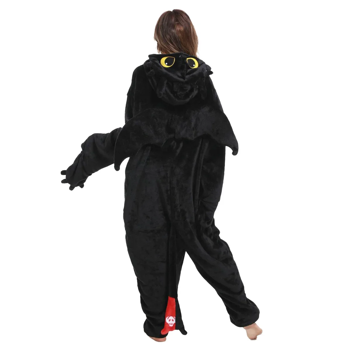 أنيمي Kigurumi-Pyjama Onesie Krokmou pour Adulte، Combinaison Onesies Animaux، تعليق الفراء ser، Dragon Krokmou، زي تنكري #4