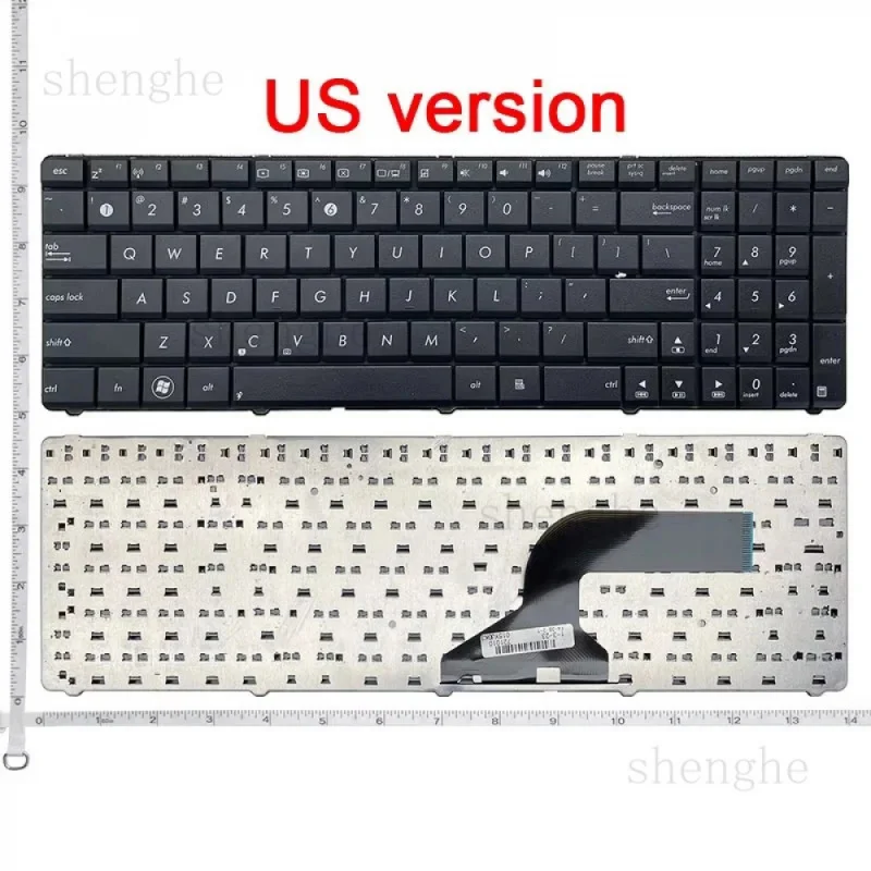 Teclado para ordenador portátil HS + US para ASUS N50 N51 N60 X61 U50 K55D G60 A52J K52N G51V