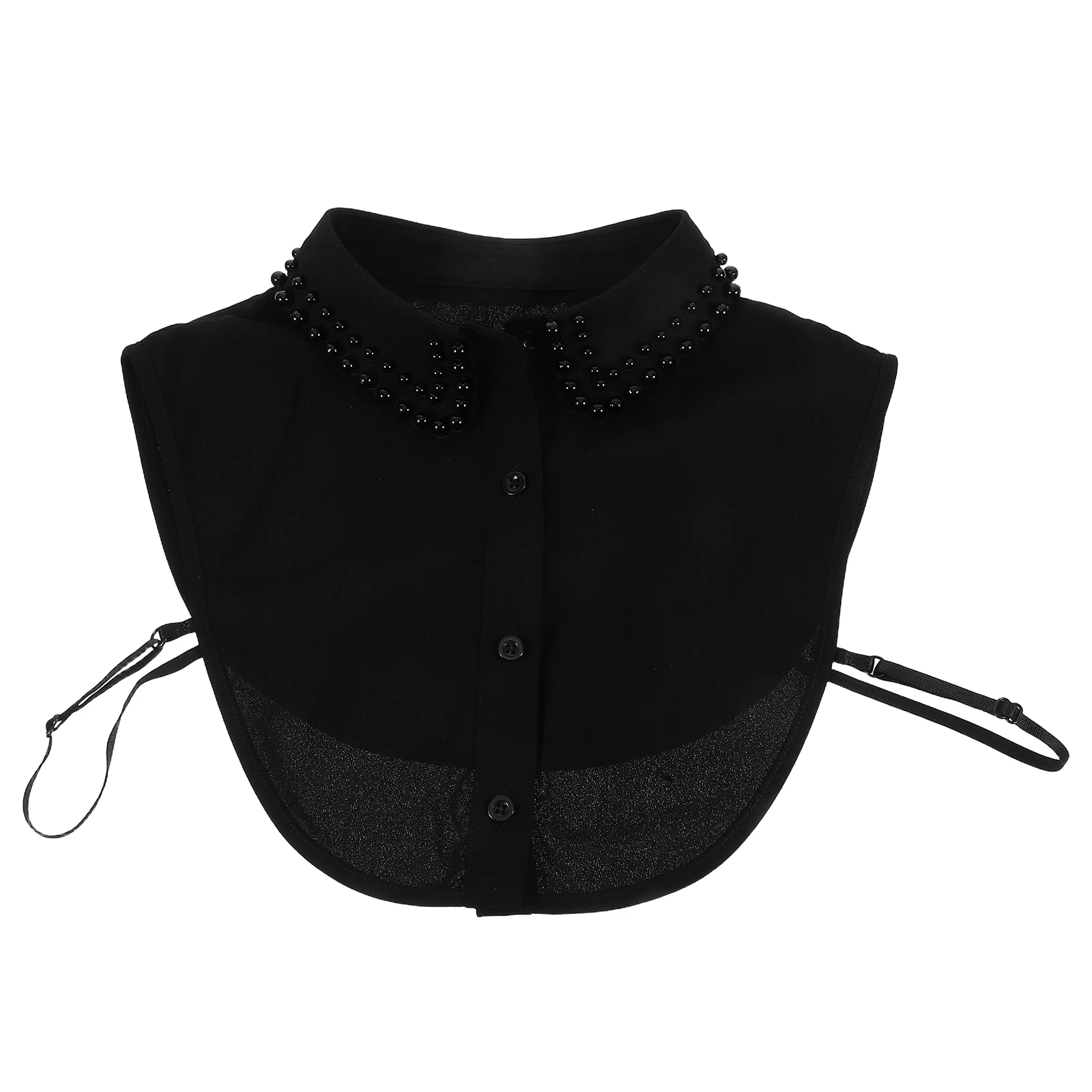 

Beaded Fake Plastic Detachable Collars for Shirts Elegant Jeweled Dickey Collar Collar For Under Sweater Trim Necklace