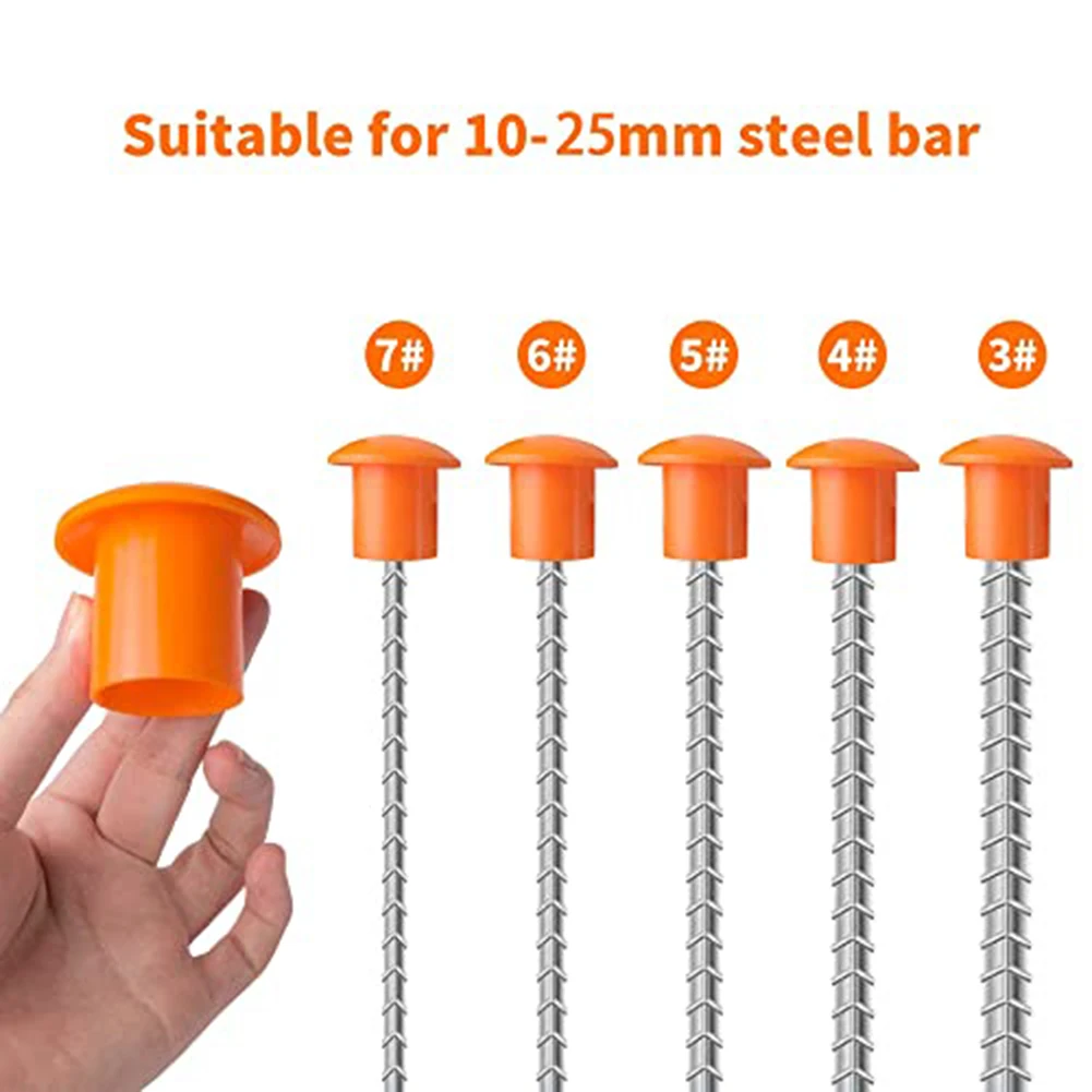 Metal Rod Protectors Construction Stake Protectors For Construction Sites High-strength Plastic Snug Fit Design