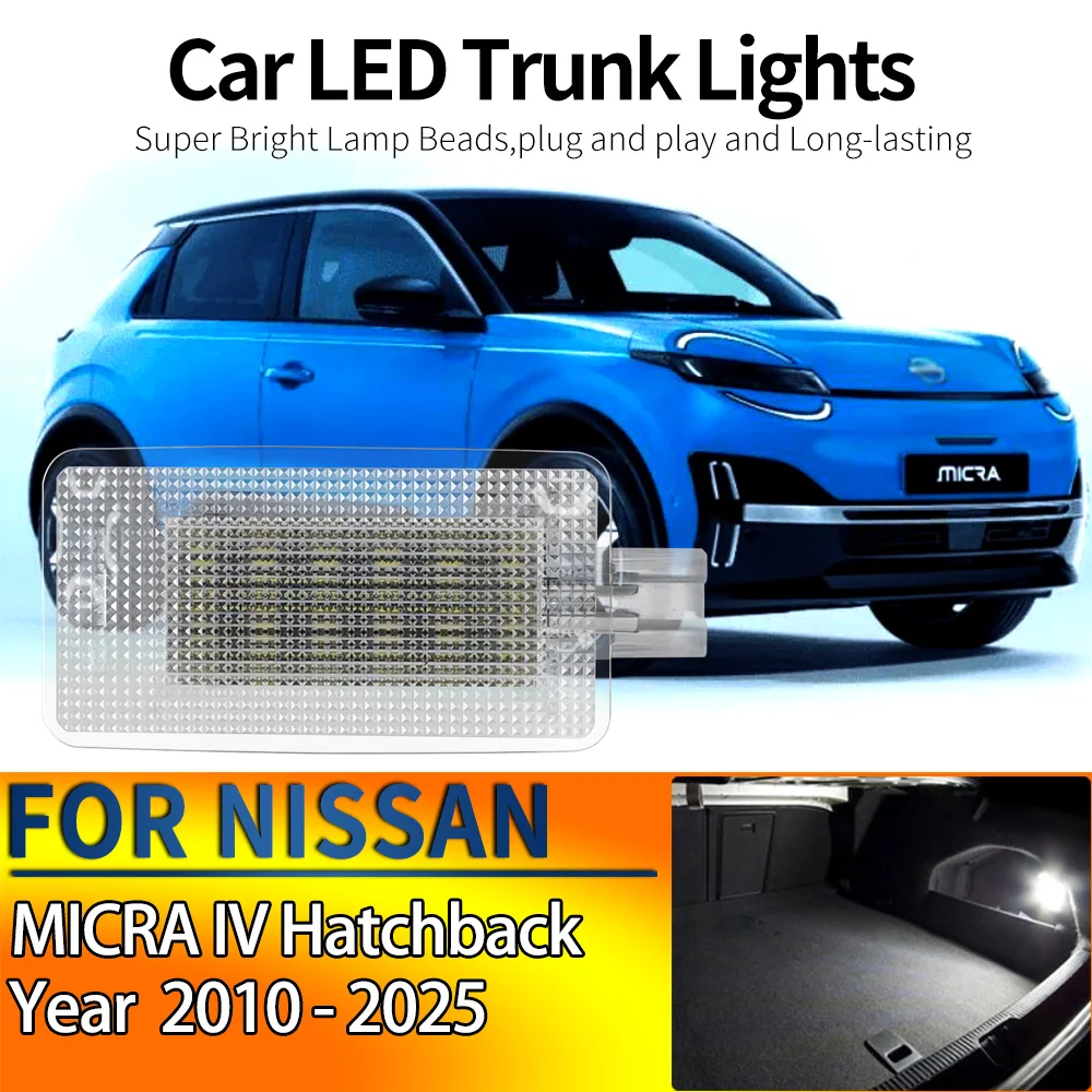LED Car Trunk Boot Lamps Luggage Compartment Light Courtesy Lights Assembly For Nissan, Micra IV, K13k;k13kk (year 2010-2025)