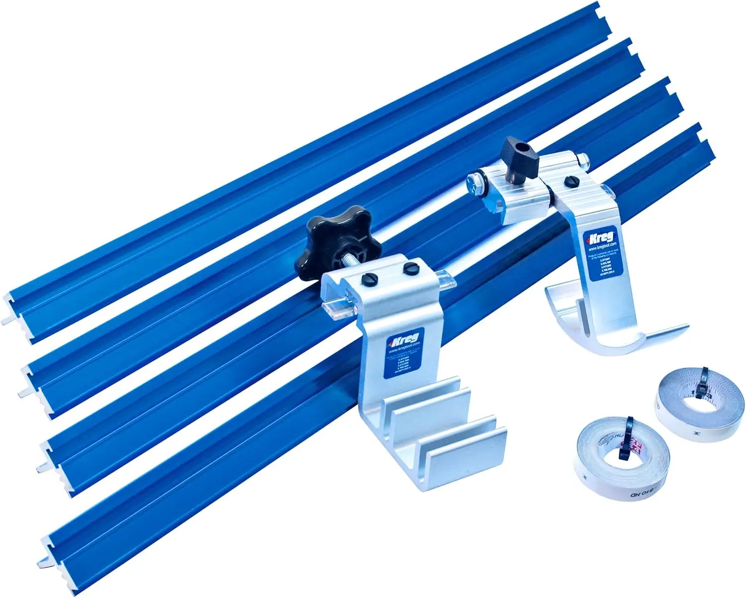 

Прецизионная направляющая для торцовочной пилы с направляющей шиной и ограничителями для точной резки древесины