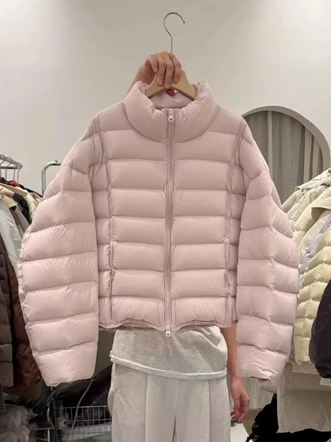 

Модная женская зимняя куртка с воротником-стойкой из хлопка, теплая, новая, очень красивая, однотонная, универсальная