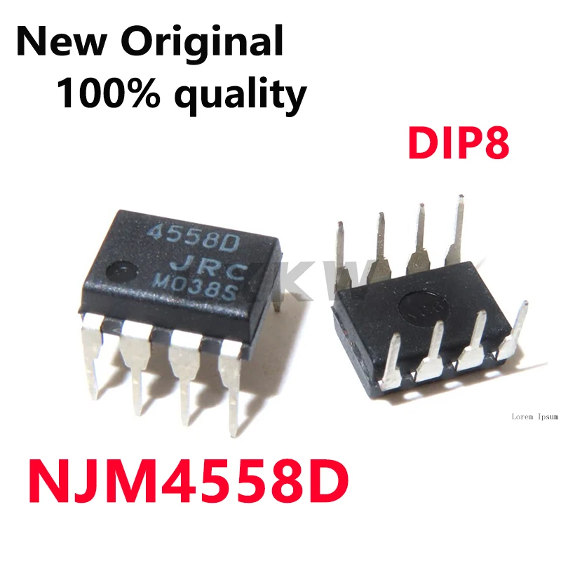 10/PCS New 4558D NJM4558D JRC4558D DIP8 Original Dual operational amplifier chip In Stock