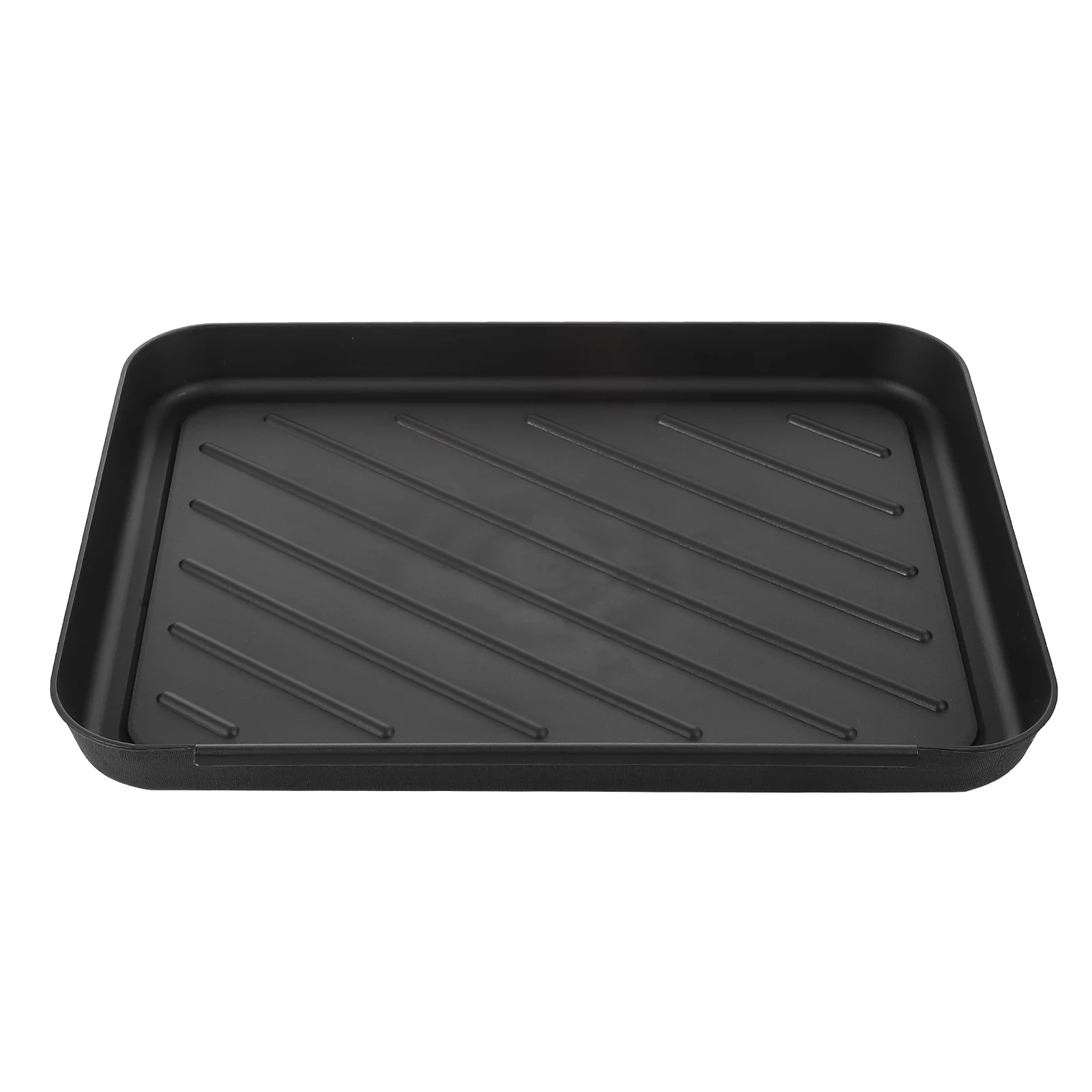 

Shoe Mat Plastic Tray Serving Feeding Plate Shoes Storage Plant Practical Black Bonsai