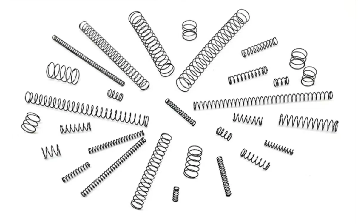 65Mn Spring Steel Cylindrical Compression Spring, Wire 0.4‑0.7mm OD 3‑10mm Length 5‑50mm, Black Oxide Anti‑rust Pressure Spring