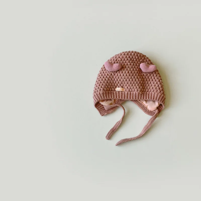 Baby Knit Hat Infant Hat Autumn/Winter Girls Boys Children Baby Ear-Protective Warm Hat 3 Month 2 Years Age