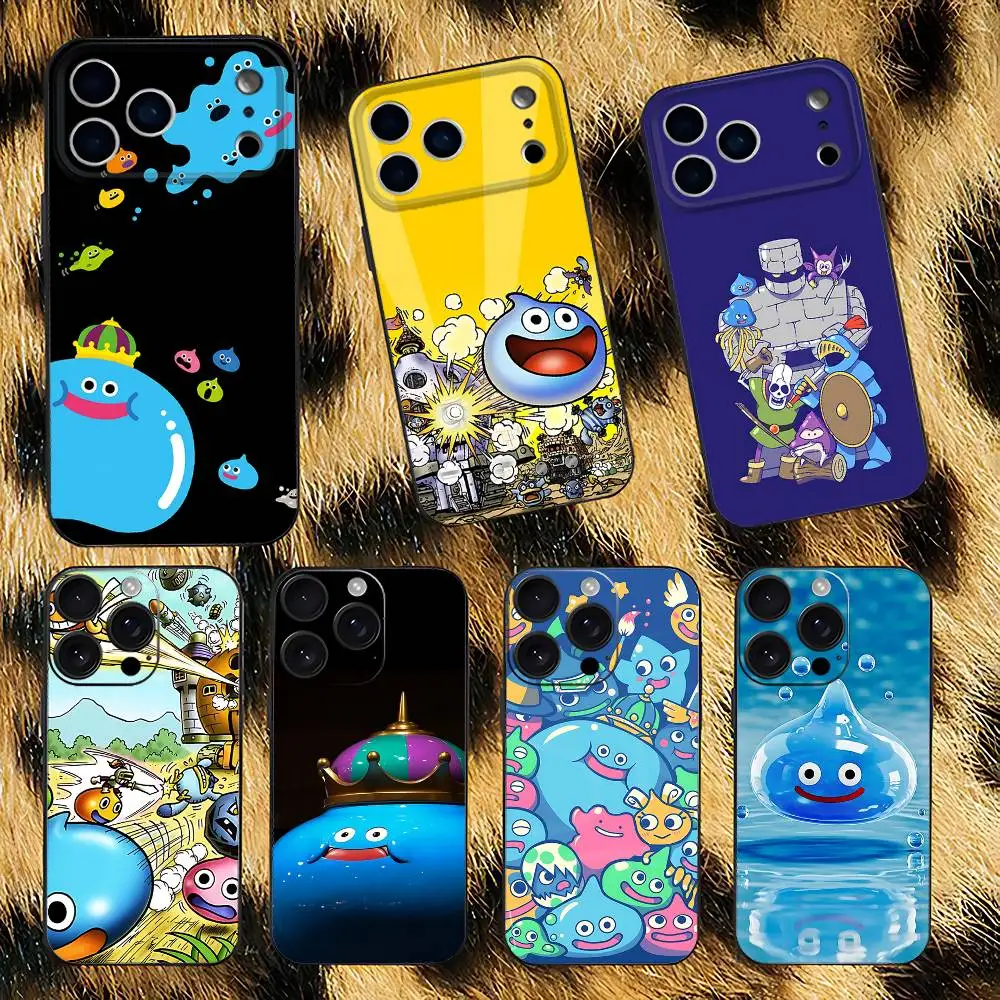 

D-Dragon Quest Slime Phone Case For iPhone 17,16,15,14,13,12,11,Pro,XS,Max,XR,Plus,E,SE4,Mini Black Soft Cover