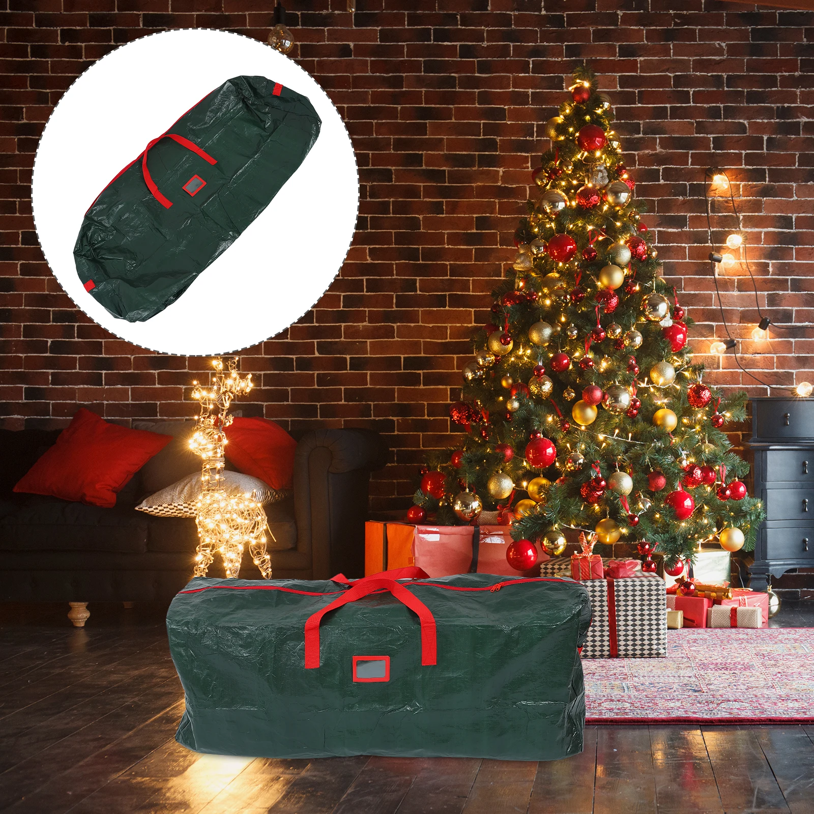 

Christmas Tree Storage Bag Large Capacity Foldable Zipper Pouch Easy Holiday Season Gift Bag Waterproof Christmas Tree ganizer
