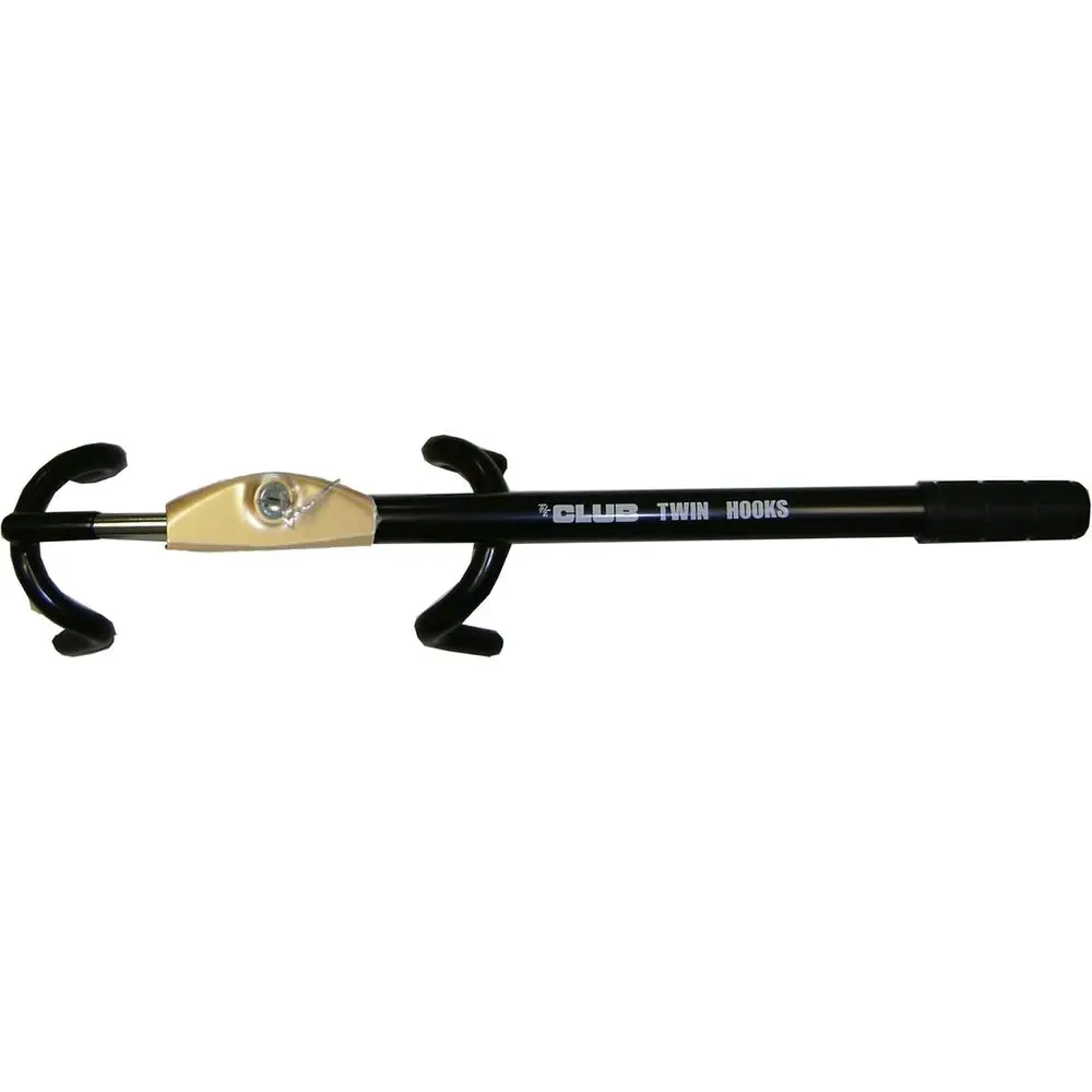 

Twin Hooks Steering Wheel Lock in Black and Gold