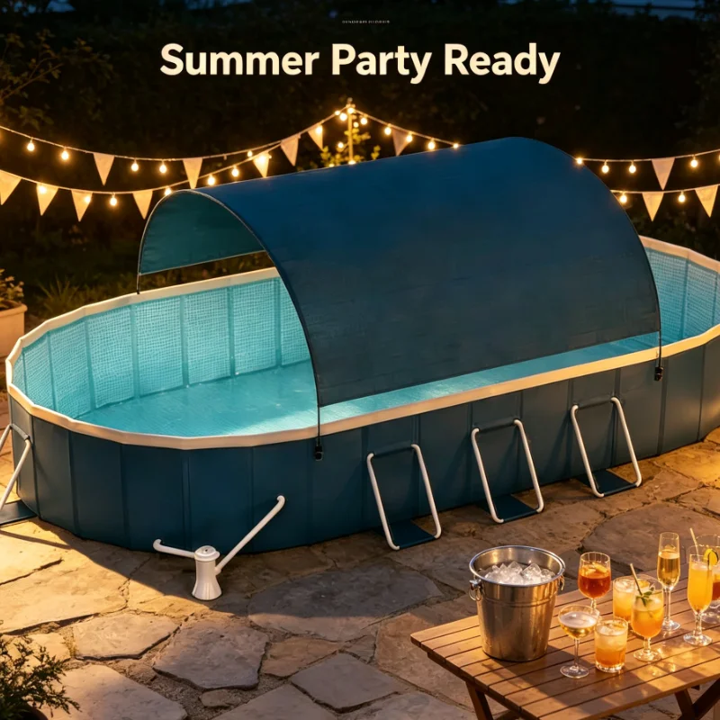 Swimming pool Thickened wear-resistant inflatable pool, outdoor non-foldable paddling pool