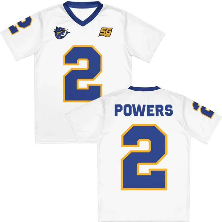 تشاد باورز جنوب جورجيا سمك السلور لكرة القدم جيرسي برنامج تلفزيوني التي شيرت قصير الأكمام الخامس الرقبة قميص الرجال/النساء بلوزات على الموضة #1