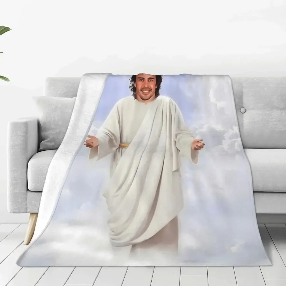 Relax Funny Fernando Alonso Jesus Blanket Merch Home Decorative Throws And Blankets Soft for Car