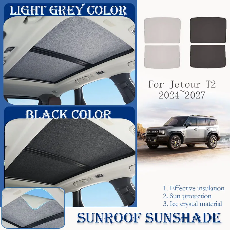 

Car Skylight Sunshades For Jetour T2 Traveller ICH-X K3 2024-2027 Nano Ice Crystals Film Window Visors Pad Sun Shade Accessories