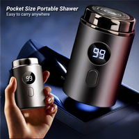 Men Electric Mini Shaver Rechargeable Type-c Charging Car Portable Led Digital Display Wet & Dry Shaver Men Women Home Razor