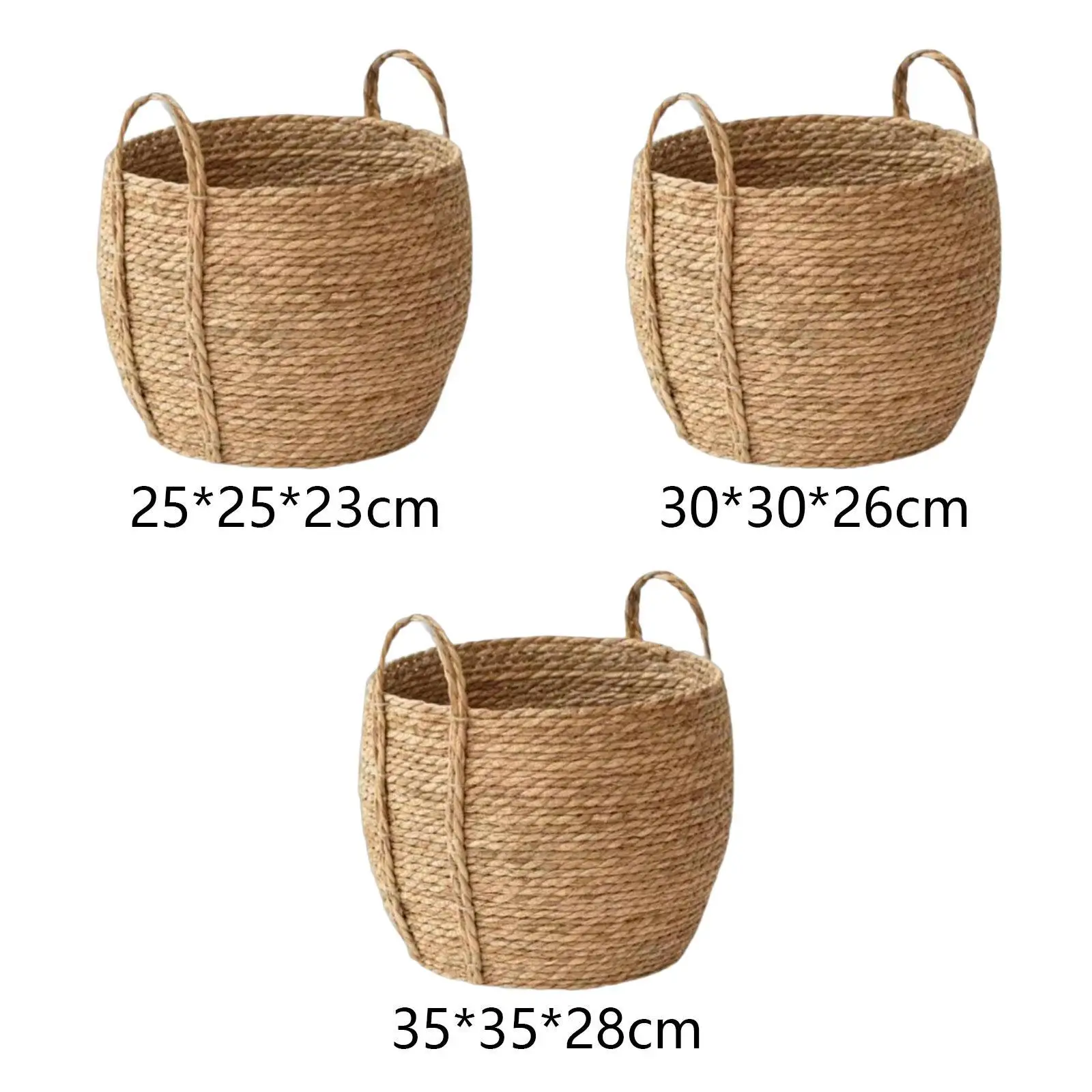 Woven Planter Basket with Handle Design Plant Pot Decorative Storage Basket for Yard Patio Farmhouse Bedroom Indoor Outdoor