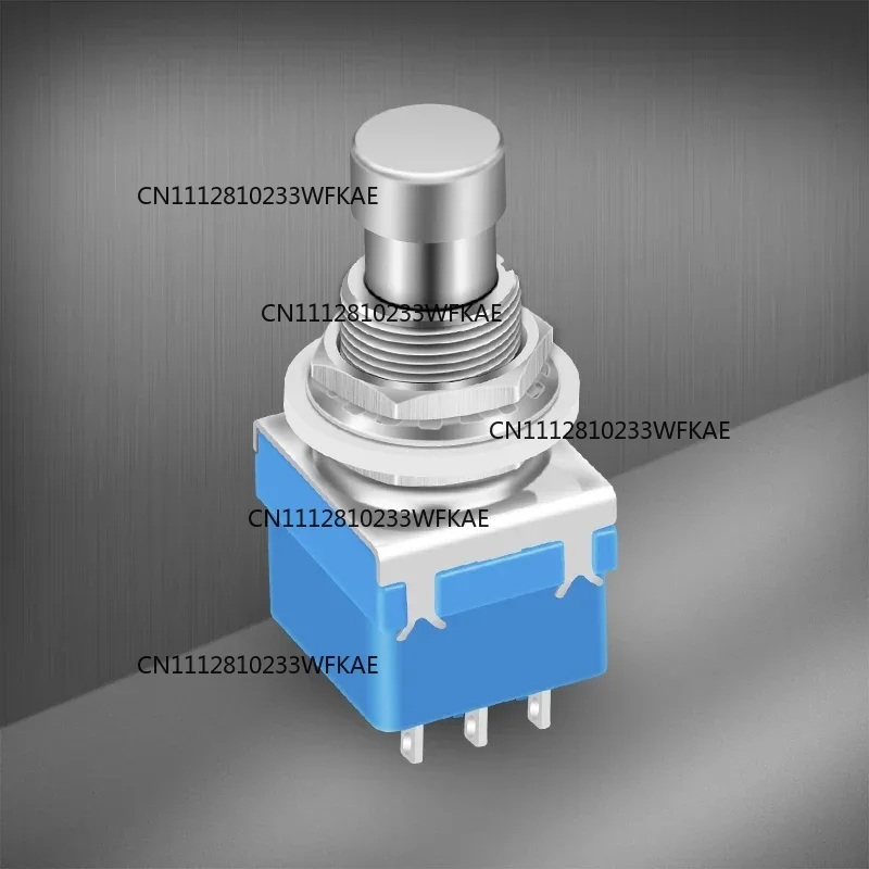 10PCS 3PDT Guitar Effects Stomp Switch Guitar Foot Switches 9 Pin Latching Push Button Switch ON-ON With Solder Terminal