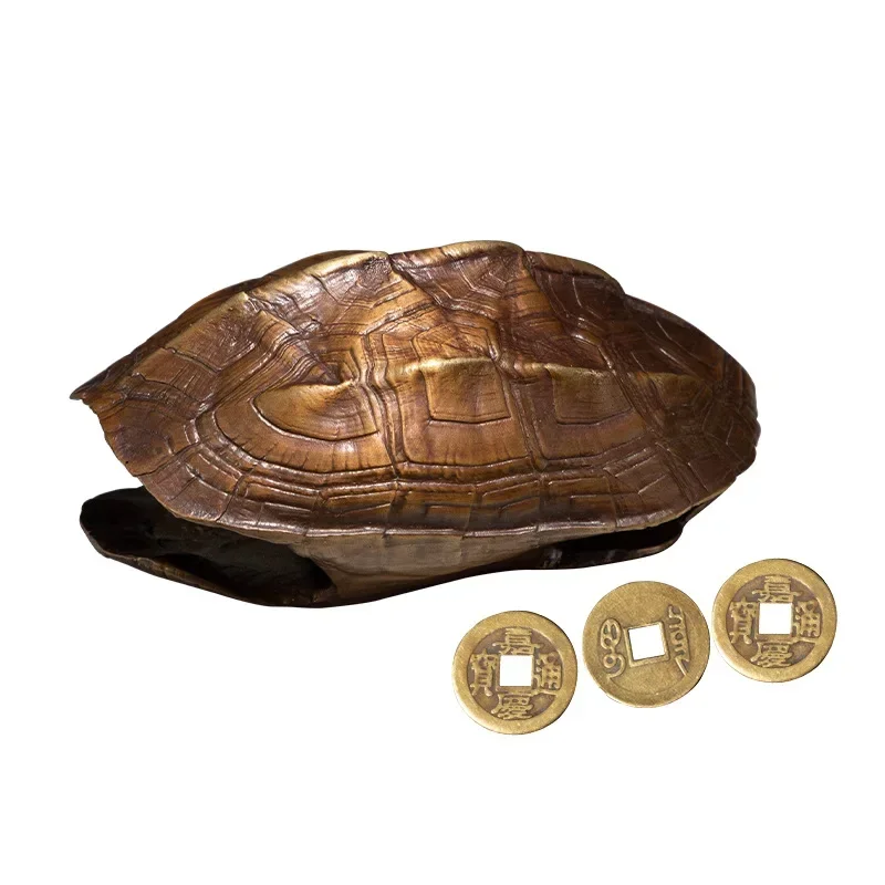 FX-1    money turtle brass ornaments turtle shell cultural toys ornaments copper money  shell hand play pieces copper ornaments