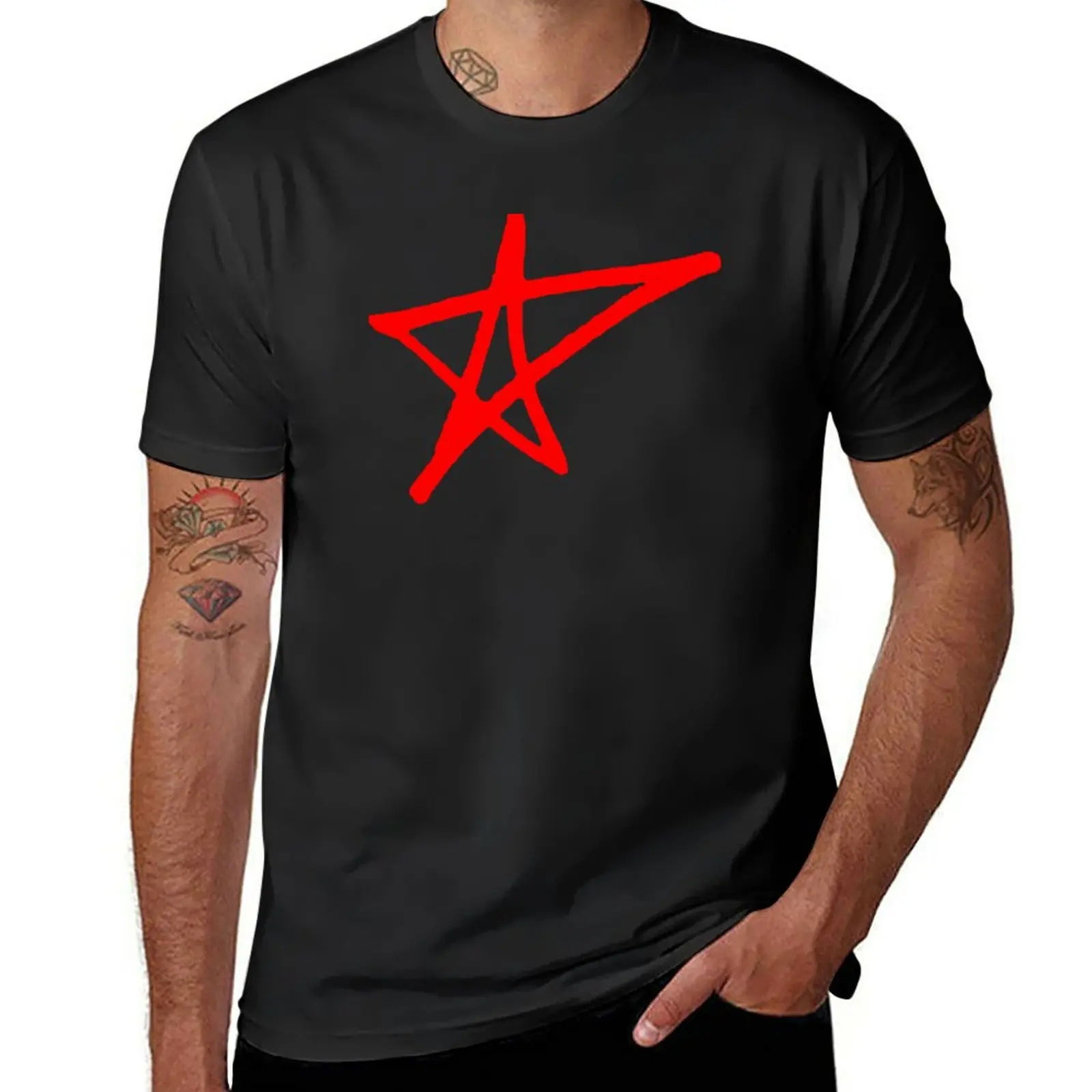 New Avril Lavigne Star Logo-Sk8er Boi T-Shirt Short sleeve T-shirt short tees anime men clothes