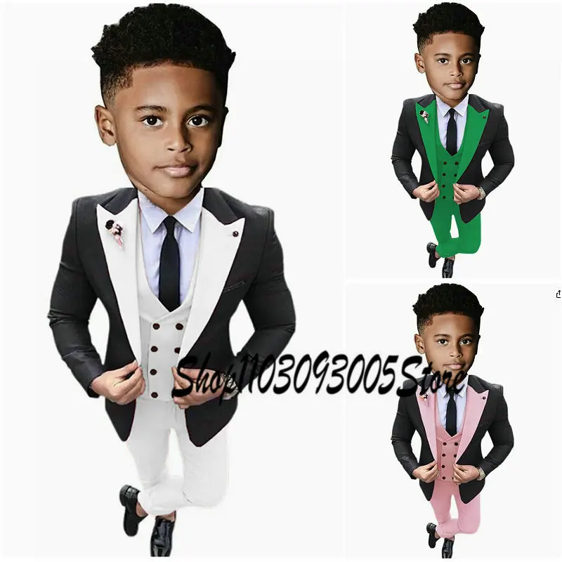 

Flower Boys Wedding Dress Suit Formal Kids Prom Party Tuxedo New Children's Day Performance School Uniform Costume 3 Pieces