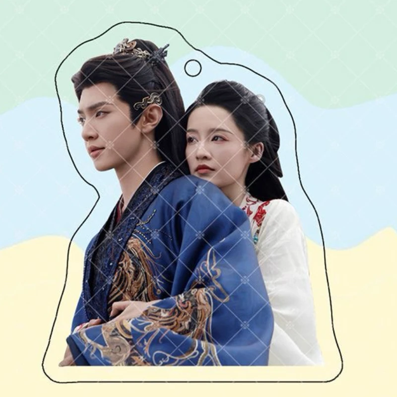 Image of Chen Zheyuan Li Qin Schlüsselanhänger Acryl doppelseitig hängende Anhänger TV Fated Hearts Feng Suige Drama Stills Dekor Ornamente