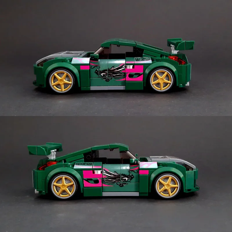 MOC-151905 New Classic NFSU350 Urban Sports Racing Car Building Block Model 341 Pieces Boys' Children's Birthday Toy Gift