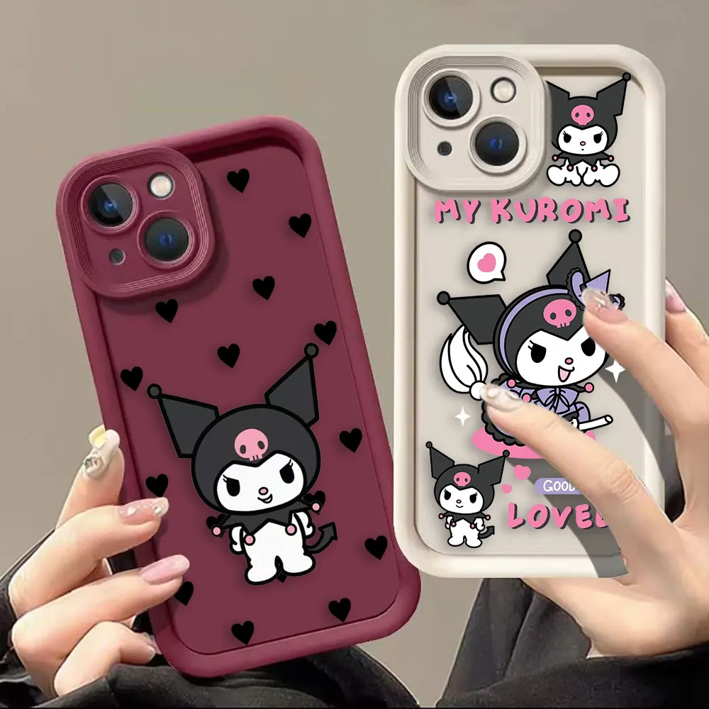 

Funny Cute Kuromi Phone Case For iPhone 15 14 13 12 11 Pro XS Max X XR SE 7 8 6S Plus Soft Silicone Case Funda Coque Shell Capa