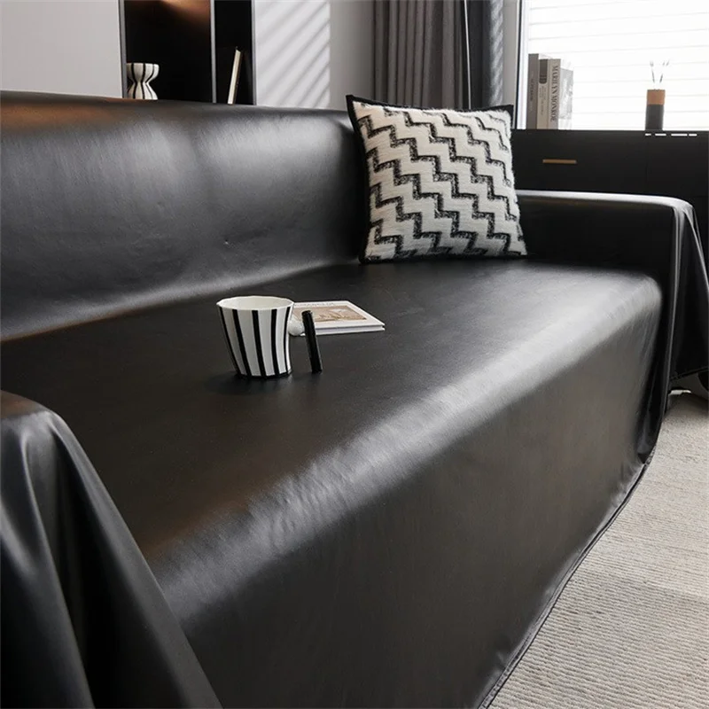 

One Piece PU Leather Sofa Towel Waterproof Universal Sofa Cover Pet Anti-dirty Furniture Protector Sofa Cover Cloth