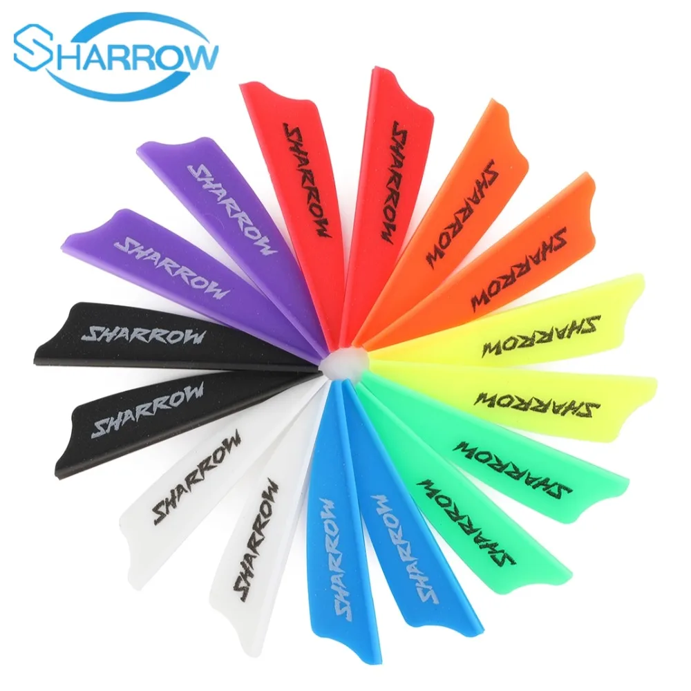 

100/200pcs Archery Arrow Feathers 8 Colors Rubber Arrow Vanes for DIY Arrow Shaft Outdoor Target Shooting Hunting Accessories