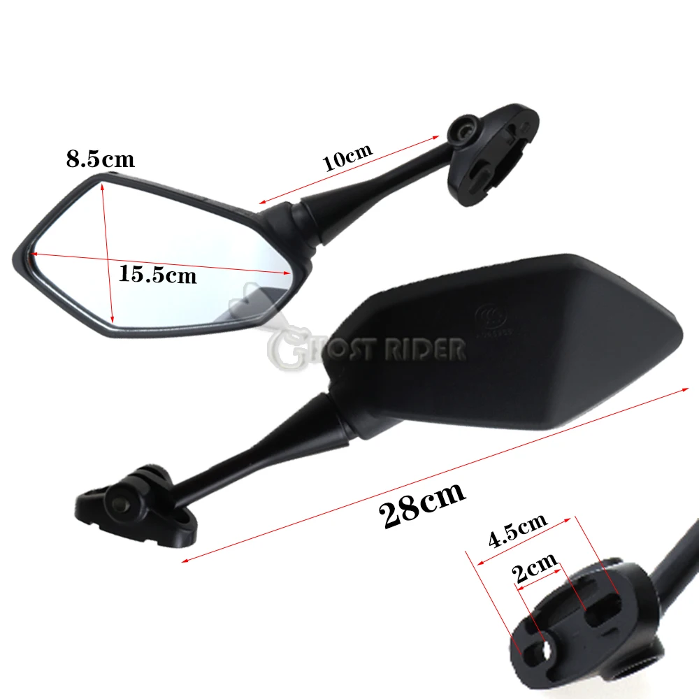 For Honda CBR650R CBR650F CBR500R CBR600F CBR600RR CBR1000RR CBR1100XX Mirrors Motorcycle Scooter Rear View Mirror Carbon Look