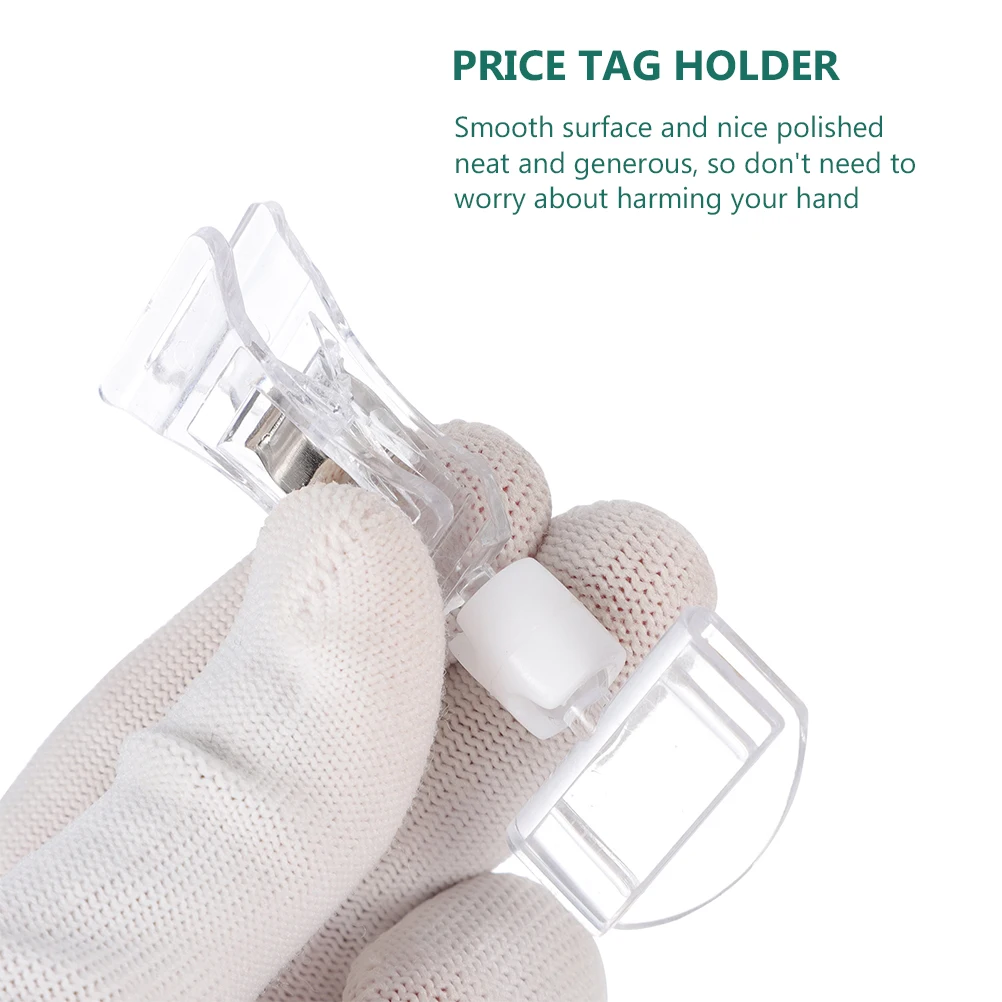 

7 Pcs Retail Card Type Advertising Clip Price Display Rack Coat Hanger Tag Holder