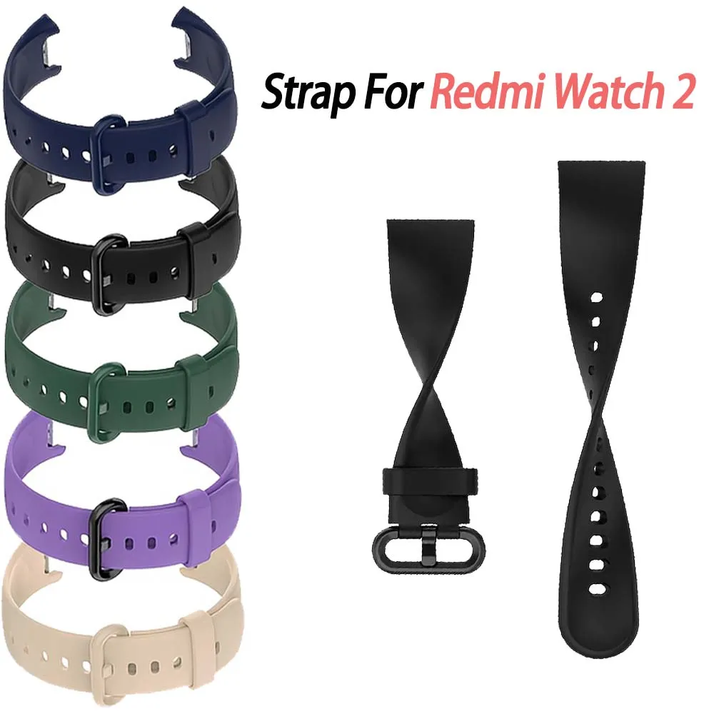 Nova Pulseira de Silicone Colorida para Xiaomi Mi Watch 2 Lite/Redmi Watch 2 - Bracelete para Xiaomi Mi Watch 2/Redmi Watch 2 Lite
