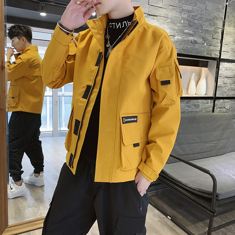 

Nice Spring Autumn Jackets Men's Wear Casual Stand Collar Coats Streetwear Korean Style Tops Youth Outwear Windbreaker Clothing