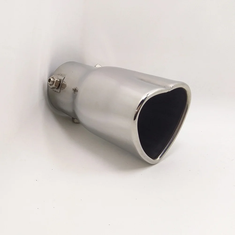 Exhaust Tip 25 Inlet Heart Shaped Muffler Refit Stainless Steel Trailer Door Bumper