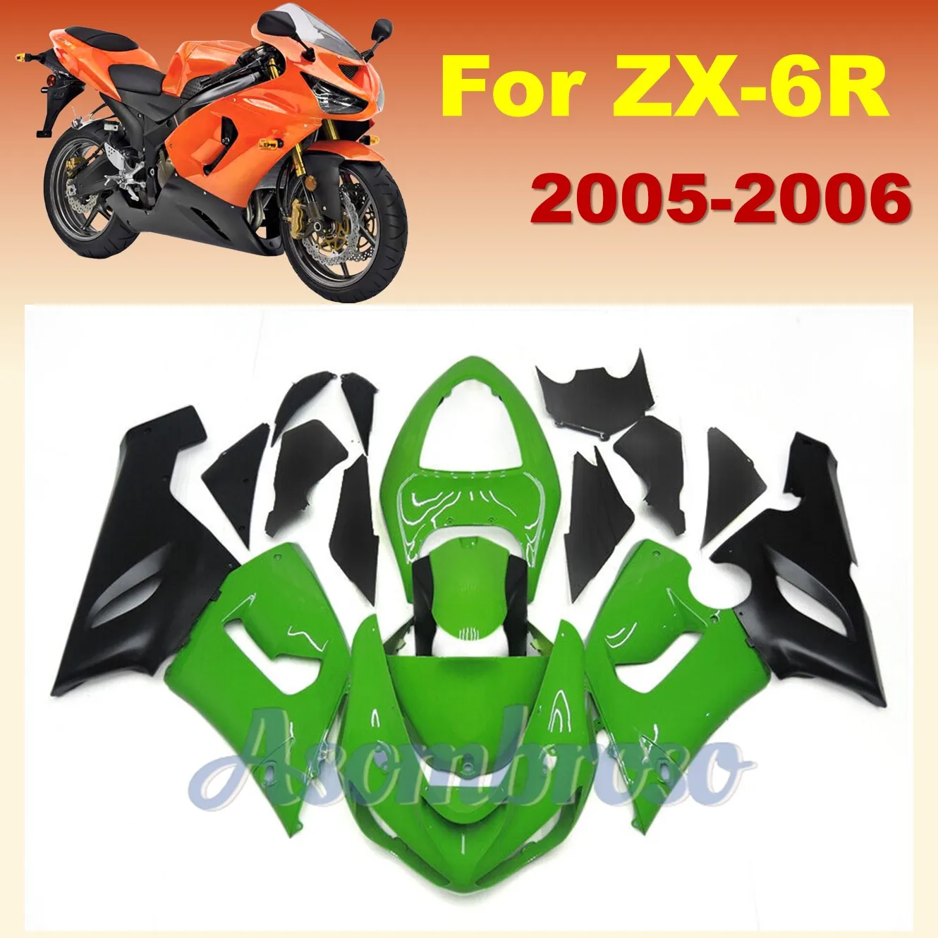 Complete Body Fairing For NINJA ZX-6R 2005 2006  ZX 6R 05 06 Chinese Factory OEM Cheap Fairings kit ZXMT