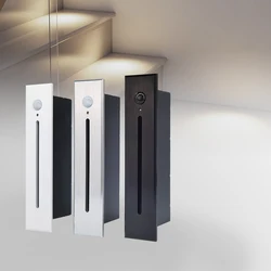 18540 Floor lamp LED aluminum human sensing strip step lamp corridor stair step lamp household exterior wall foot lamp