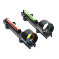 Red and Green Fiber 1x28 Red Dot Sight Hunting Light weight Scope Fit Shotguns Rib Rail Hunting Shooting Holographic Sight