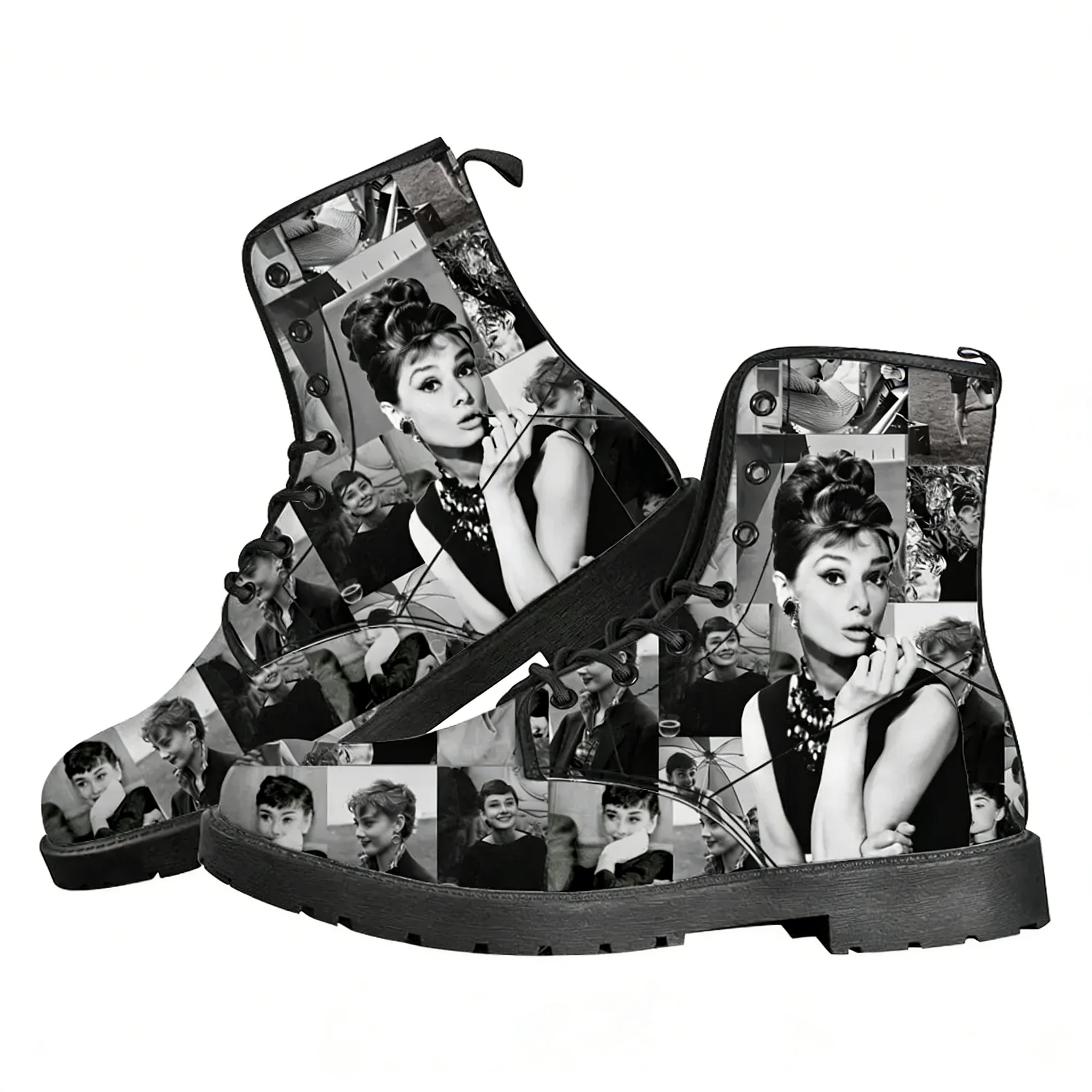 

Повседневные ботинки в стиле Одри Хепберн для мужчин, женщин и подростков, модные 3D-ботинки, уличная обувь высокого качества, изготовленная на заказ.