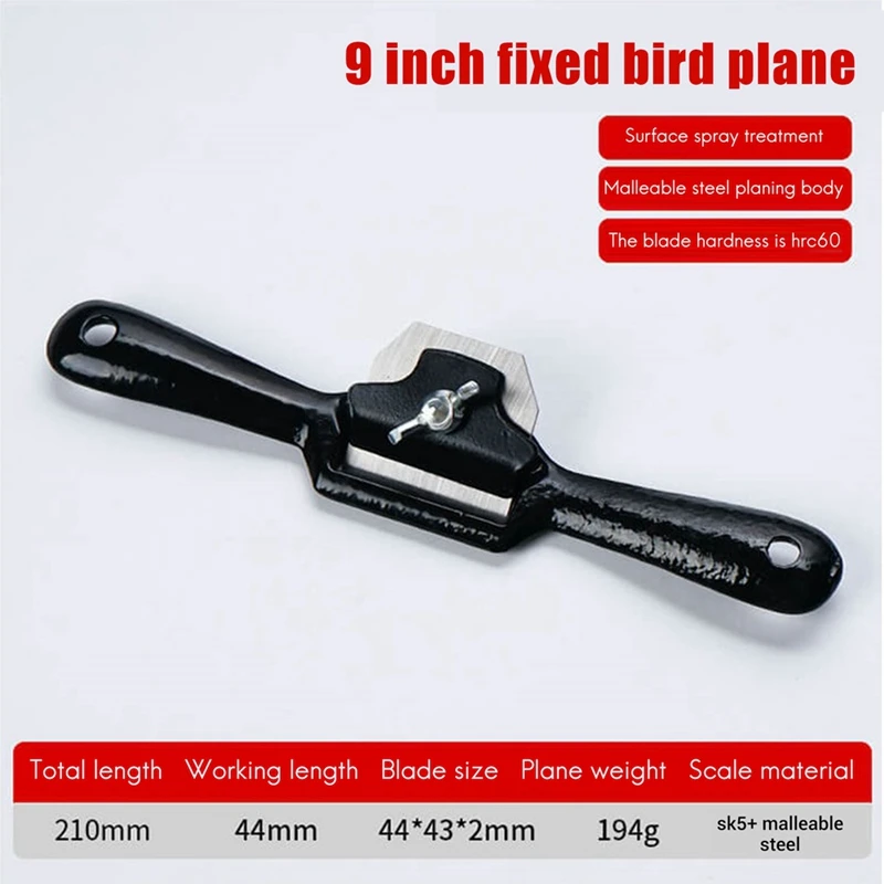 1 conjunto de plaina de mão fixa de 9 espaços, conjunto de aparar plaina de mão, ferramentas diy para carpinteiros, ferramentas manuais para trabalhar madeira