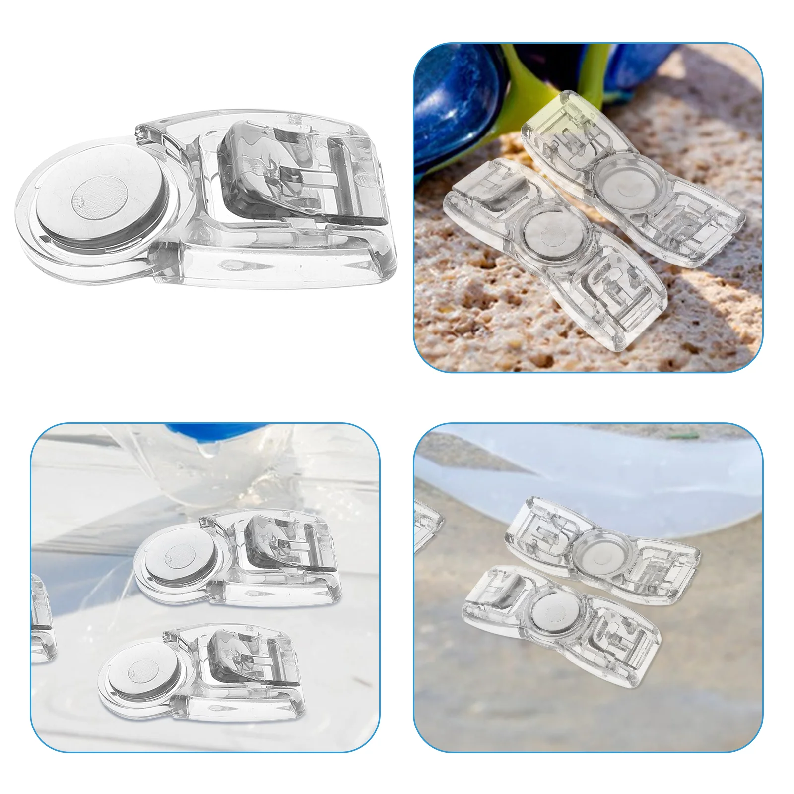 

4 Pcs Swimming Goggles Accessories Adjuster Connector Strap Buttons Lock Fastener