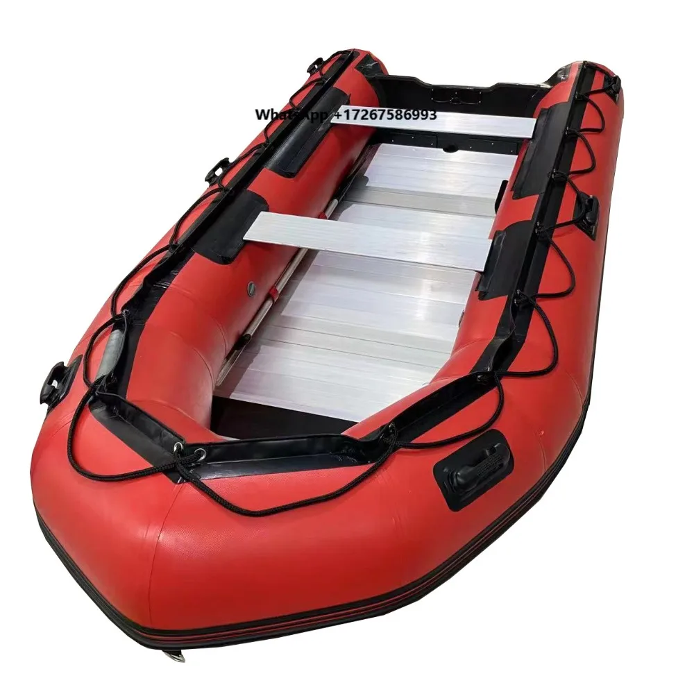 Customized PVC Inflatable Watercraft Recreational Floating Rowing Boat for Fishing and Sightseeing